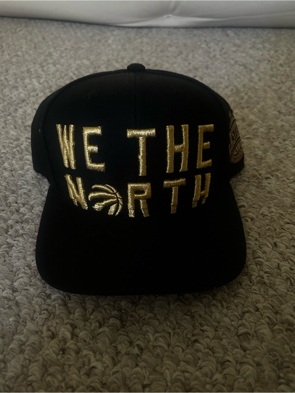 Toronto Raptors We The North SnapBack Cap Hat Mitchell & Ness Black Gold